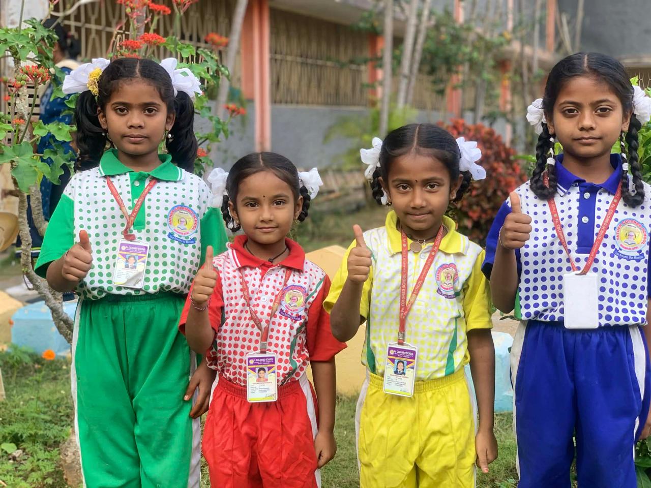 Students participating in school activities